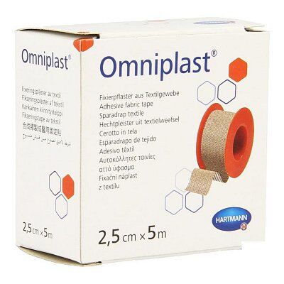 Hartman Omniplast Plasture in Rola pe Suport Textil 2,5cm x 5m, Plasture, 1Rola