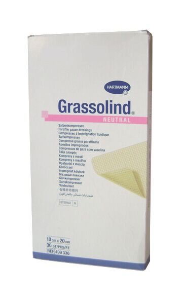 Hartman Grassolind Neutral Pansament Impregnat cu Unguent Neutru 10 x 20 cm, Pansament, 30buc