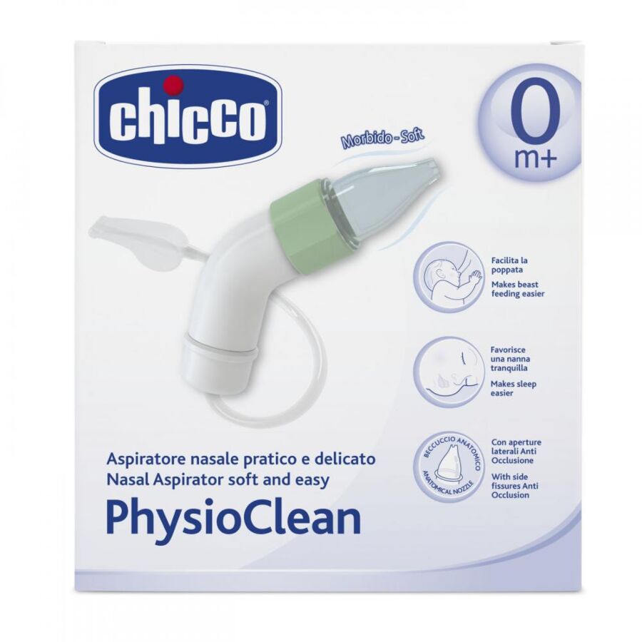 Chicco Physioclean Kit Aspirator Nazal 0+Luni, Set, 1buc