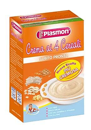 Plasmon Crema De 4 Cereale, Grau, Orez, Orz, Ovaz 4+Luni, Crema, 230gr