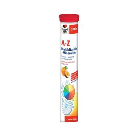 Doppelherz Aktiv A-Z Vitamine + Minerale + Microelemente Tablete Efervescente, Tablete, 15buc