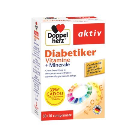 Doppelherz Aktiv Diabetiker Vitamine Si Minerale Comprimate, Comprimate 30 buc 