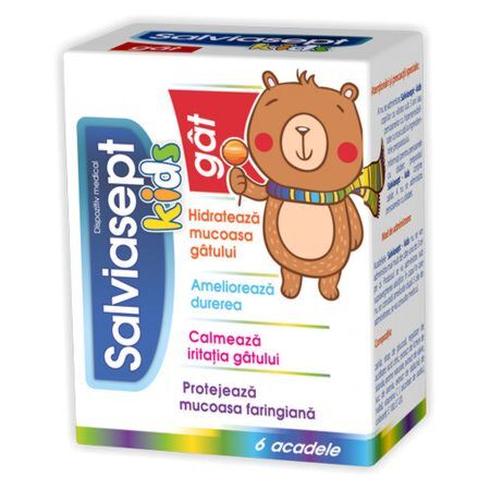 Salviasept Kids Acadele Pentru Gat , Acadele, 6 buc 