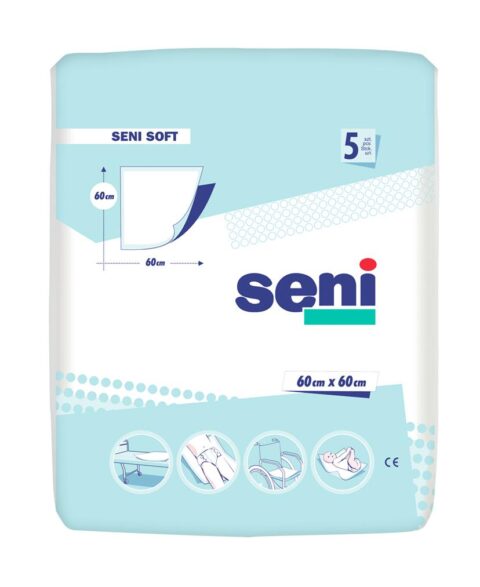 Seni Soft 60cm x 60cm, Aleze Igienice, 5buc-0 Seni Soft 60cm x 60cm, Aleze Igienice, 5buc-0
