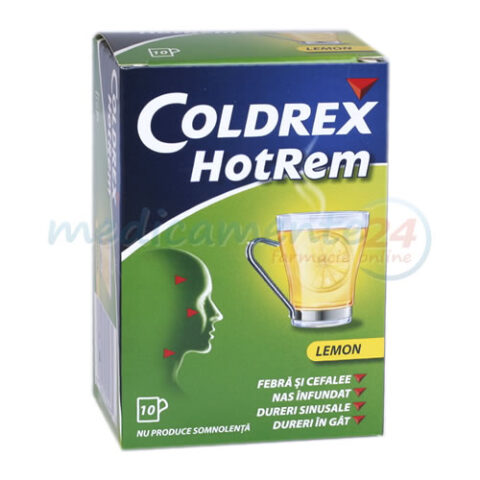 Coldrex Hotrem Lemon Plicuri 5g, Pulbere, 10buc-0 Coldrex Hotrem Lemon Plicuri 5g, Pulbere, 10buc-0
