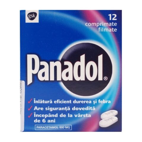 Panadol 500mg Comprimate Filmate Paracetamol 500mg, Comprimate, 12buc-0