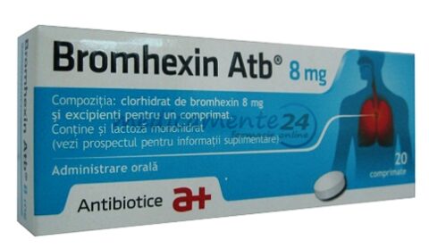 Bromhexin Atb 8mg Comprimate, Comprimate, 20buc-0 Bromhexin Atb 8mg Comprimate, Comprimate, 20buc-0