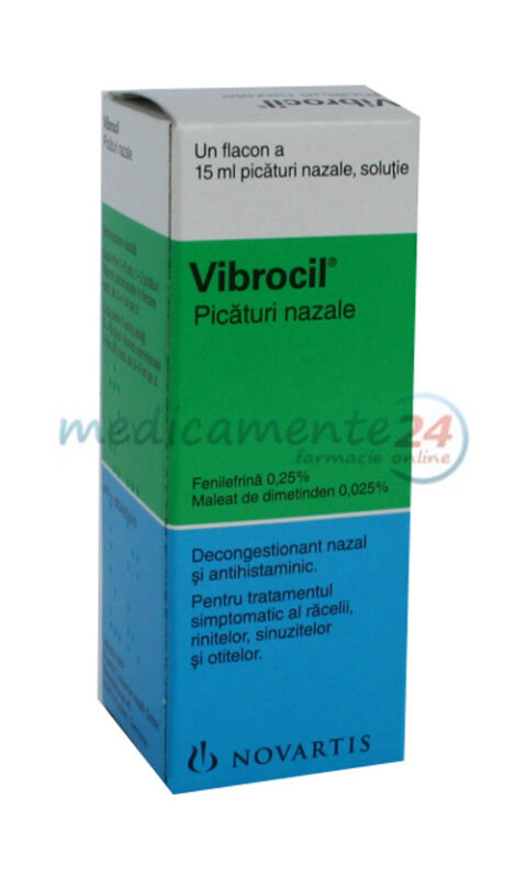 Vibrocil Picaturi Nazale, Solutie, 15ml-0 Vibrocil Picaturi Nazale, Solutie, 15ml-0