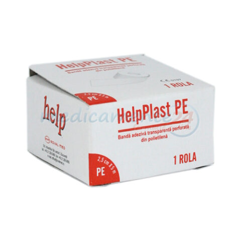 HelpPlast PE Banda Adeziva Transparenta Perforata 2.5cm x 5m, Banda adeziva, 1buc-0