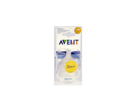AVENT Tetina Airflex 1 Orificiu 0+ Luni, Tetine, 2buc-0 AVENT Tetina Airflex 1 Orificiu 0+ Luni, Tetine, 2buc-0