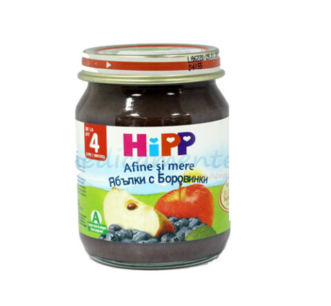 Hipp Mere Si Afine Piure, Piure, 125g-0 Hipp Mere Si Afine Piure, Piure, 125g-0