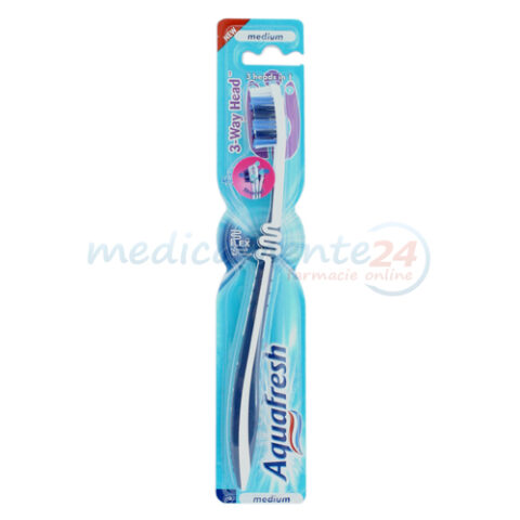 Aquafresh 3 Way Head STD Medium Periuta De Dinti, Periuta De Dinti, 1buc-0 Aquafresh 3 Way Head STD Medium Periuta De Dinti, Periuta De Dinti, 1buc-0