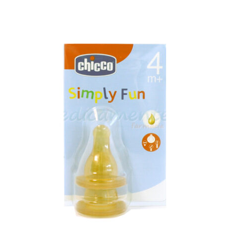 Chicco "Simply Fun"Tetina Cauciuc Flux Reglabil (4+), Tetine, 2buc-0
