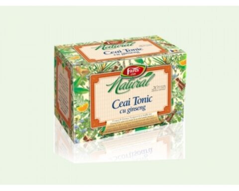 FARES Ceai Natural Tonic cu Ginseng, Pliculete, 20buc-0