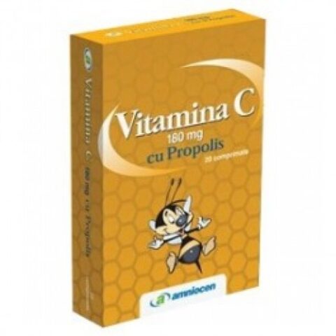 Vitamina C + Propolis Comprimate180mg Adulti, Comprimate, 20buc-0 Vitamina C + Propolis Comprimate180mg Adulti, Comprimate, 20buc-0