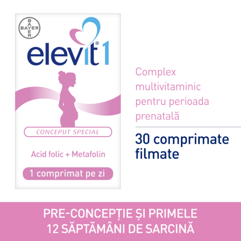 Elevit 1 Multivitamine pentru perioada de pre-conceptie si sarcina - 30 comprimate-0