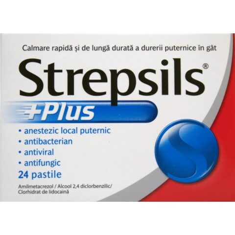Strepsils Plus Comprimate de Supt, Comprimate De Supt, 24buc-0