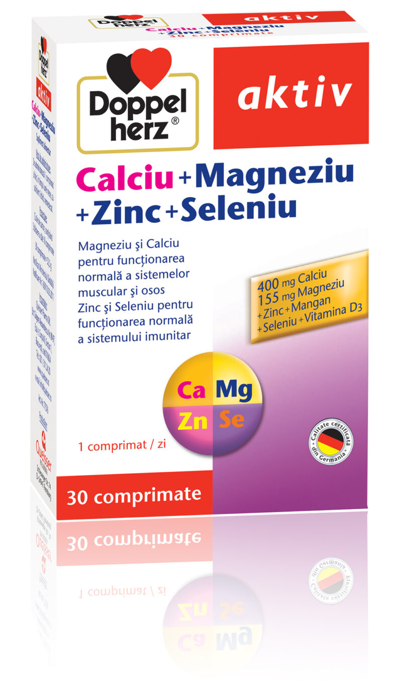 Doppelherz Aktiv Calciu+Magneziu+Zinc+Seleniu Comprimate, Comprimate, 30buc-0