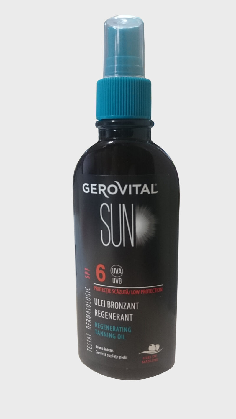 Gerovital Sun Ulei Bronzant Regenerant Pentru Plaja SPF 6, Ulei, 150ml-0