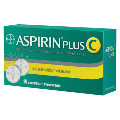 Aspirin Plus C 400mg Comprimate Efervescente, 10buc-0