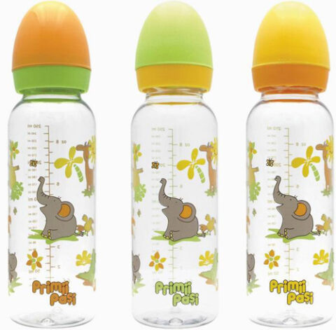 Primii Pasi Biberon R0110 Decorat 250ml, Biberon, 1buc-0
