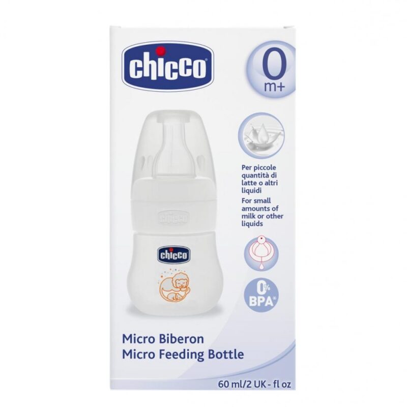 Chicco Biberon Plastic Pentru Medicamente Tetina Silicon (0+) 60ml, Biberon, 1buc-44743
