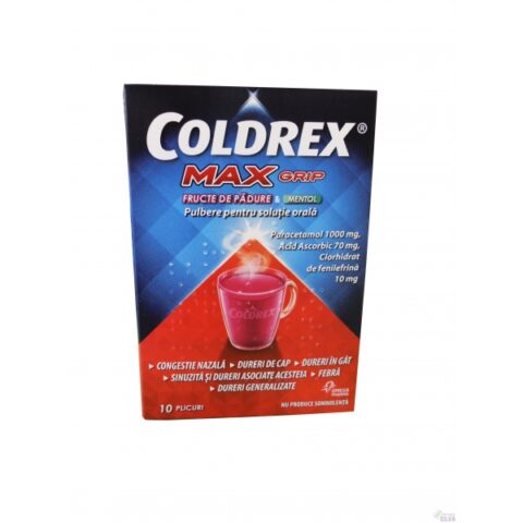 Coldrex Maxgrip Fructe De Padure & Menthol Pulbere Pentru Solutie Orala, Plicuri, 10buc-0