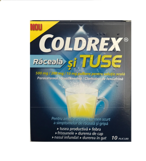 Coldrex Raceala Si Tuse, Pulbere, Plicuri, 10buc-0