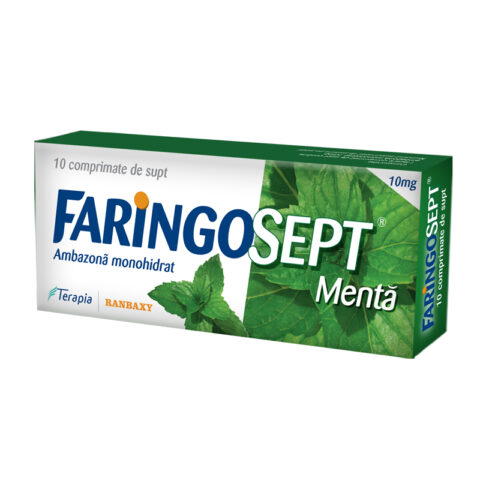 Faringosept Menta Comprimate de Supt 10mg, Comprimate de Supt, 10buc-0