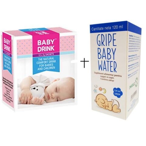 Gripe Baby Water Solutie +Ceai Baby Drink , Pachet , 1 buc -0