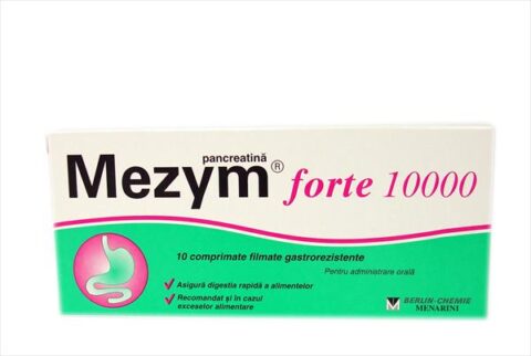 Mezym Forte 10.000UI Comprimate Filmate, Comprimate, 10buc-0 Mezym Forte 10.000UI Comprimate Filmate, Comprimate, 10buc-0