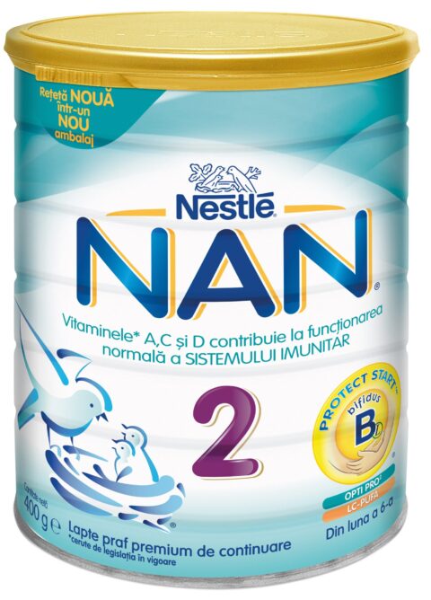 NESTLE Nan 2 Lapte, Lapte Praf, 400g-0