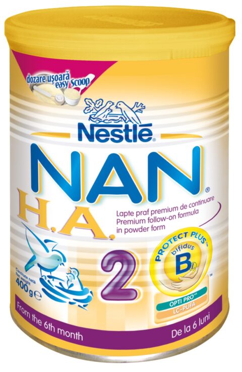 NESTLE Nan HA2 Lapte, Lapte Praf, 400g-0