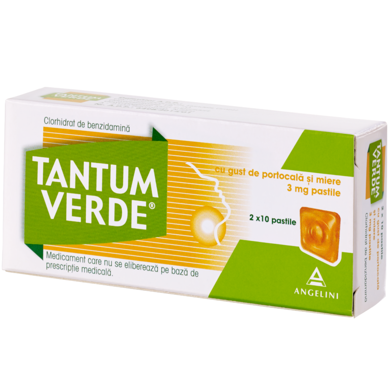 Tantum Verde Cu Aroma De Portocale Si Miere 3mg Comprimate, Comprimate, 20buc-0