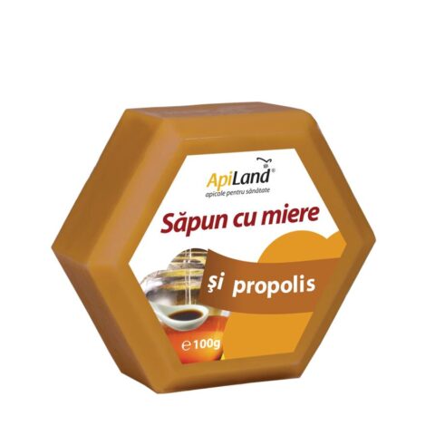 Apiland Sapun Cu Miere Si Propolis, Sapun, 100 gr-0 Apiland Sapun Cu Miere Si Propolis, Sapun, 100 gr-0