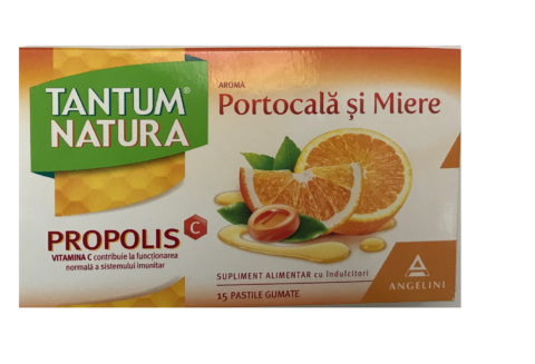 Tantum Natura Cu Aroma De Portocale Si Miere Pastile, Pastile, 15buc-0 Tantum Natura Cu Aroma De Portocale Si Miere Pastile, Pastile, 15buc-0