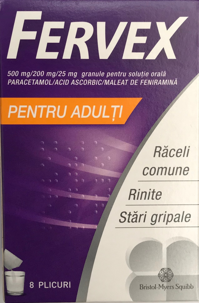 Fervex Adulti Pulbere, Plicuri, 8buc-0