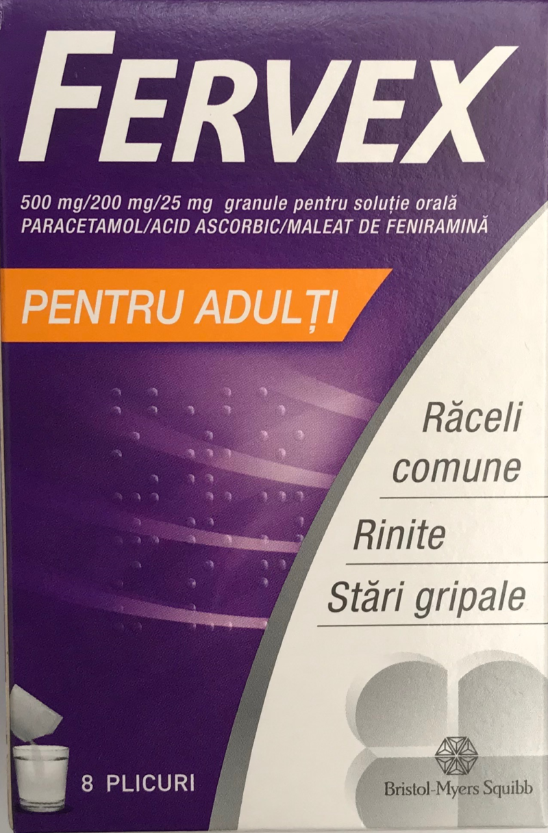 Fervex Adulti Pulbere, Plicuri, 8buc-0