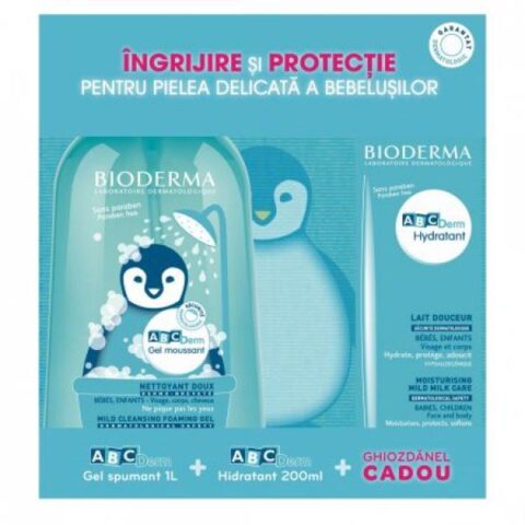 Pachet Bioderma Gel spumant ABCDerm 1L + Crema hidratanta + Ghiozdanel Cadou, Pachet , 1 buc -0 Pachet Bioderma Gel spumant ABCDerm 1L + Crema hidratanta + Ghiozdanel Cadou, Pachet , 1 buc -0