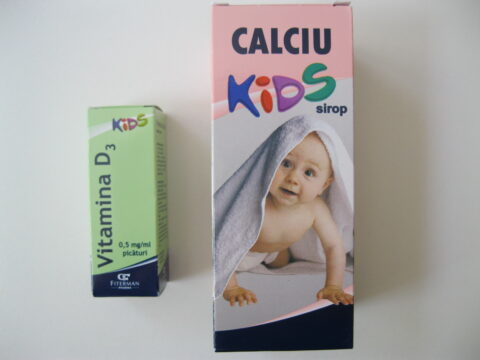 Fiterman Calciu KIDS Sirop, Sirop, 150ml + CADOU Vitamina D3 Kids, 0.5mg/ml Picaturi, 10ml-0