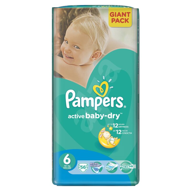 Pampers 6 Active Baby 15+ kg, Scutece, 56buc-0