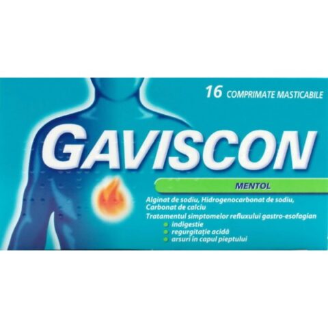 Gaviscon Mentol, Comprimate Masticabile, 16buc-0 Gaviscon Mentol, Comprimate Masticabile, 16buc-0