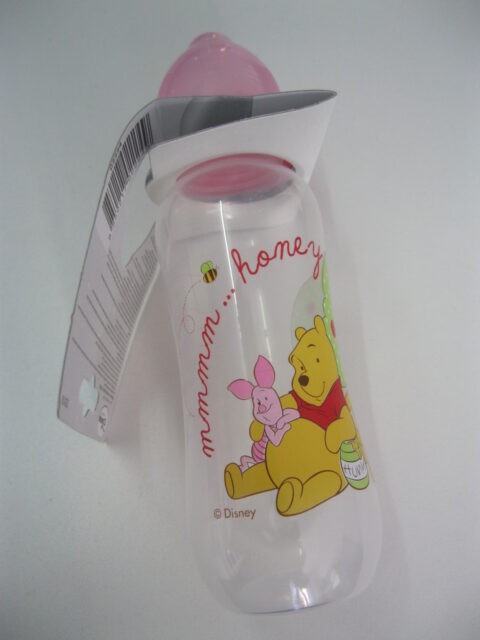 Primii Pasi Biberon Tetina Silicon Albine Disney, cu Manere 250ml, Biberon, 1buc-0