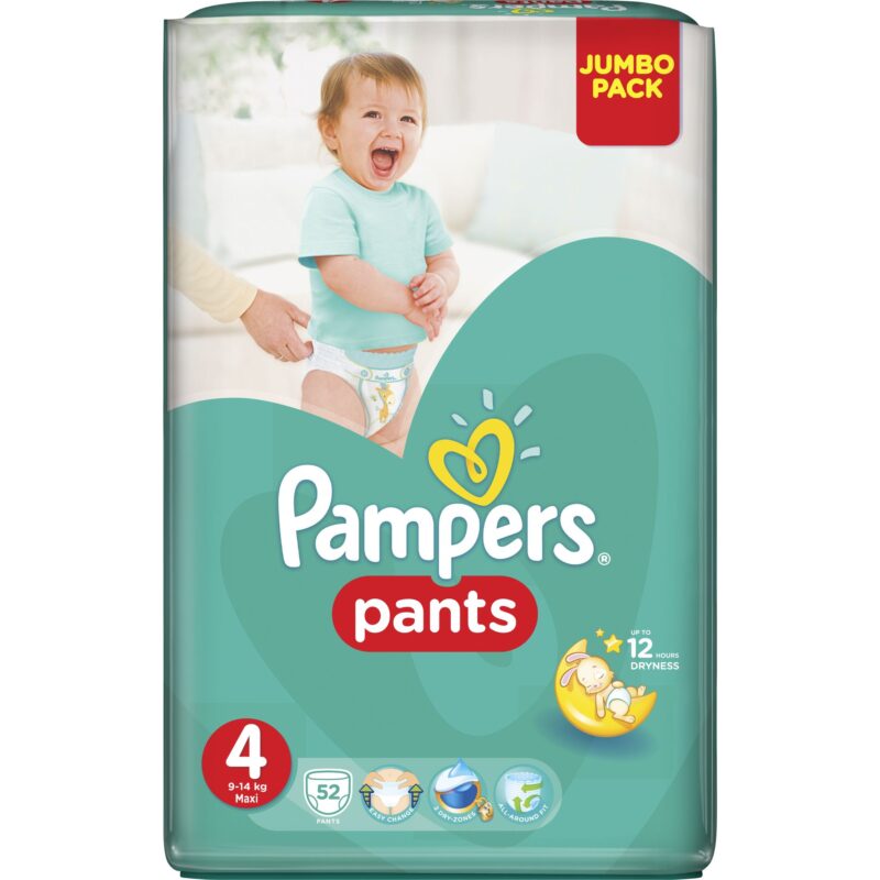 Pampers 4 Active Chilotei 9-14 kg, Scutec Chilot, 52buc-0