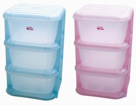 Primii Pasi Set Depozitare 3 Sertare De Plastic Set, 1buc-0