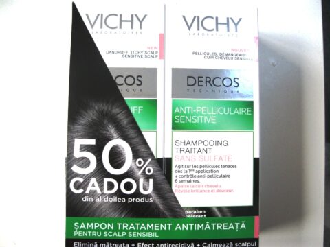 VICHY Pachet 2 X Dercos Sampon Antimatreata Scalp Sensibil, Sampon, 2 x 200ml-0 VICHY Pachet 2 X Dercos Sampon Antimatreata Scalp Sensibil, Sampon, 2 x 200ml-0