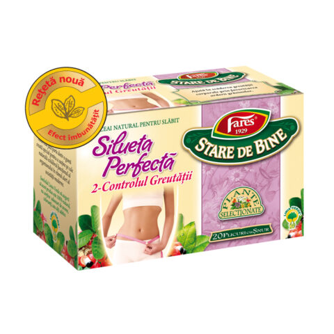 FARES Ceai Silueta Perfecta 2 Controlul Greutatii, Pliculete, 20buc-0 FARES Ceai Silueta Perfecta 2 Controlul Greutatii, Pliculete, 20buc-0