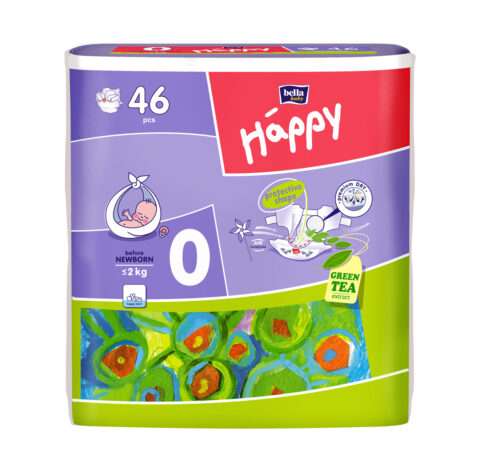 Happy Scutece Before Newborn 0-2 kg, Scutece, 46buc-0