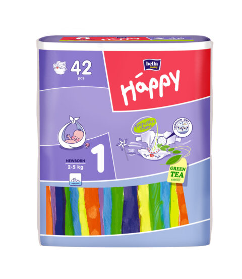 Happy 1 Scutece Newborn, 2-5 kg, Scutece, 42buc-0 Happy 1 Scutece Newborn, 2-5 kg, Scutece, 42buc-0
