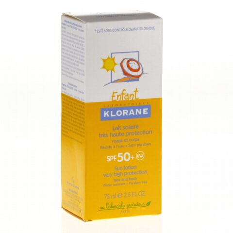 Klorane Bebe Lotiune Solara SPF 50+ Cu Extract De Galbenele, Lotiune, 75ml-0